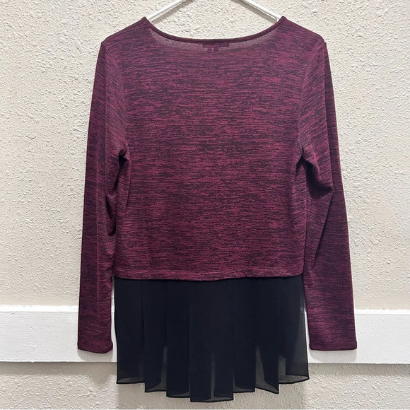 NIC+ZOE Winterberry V-Neck Mixed Media Sweater XS - Picture 4 of 6